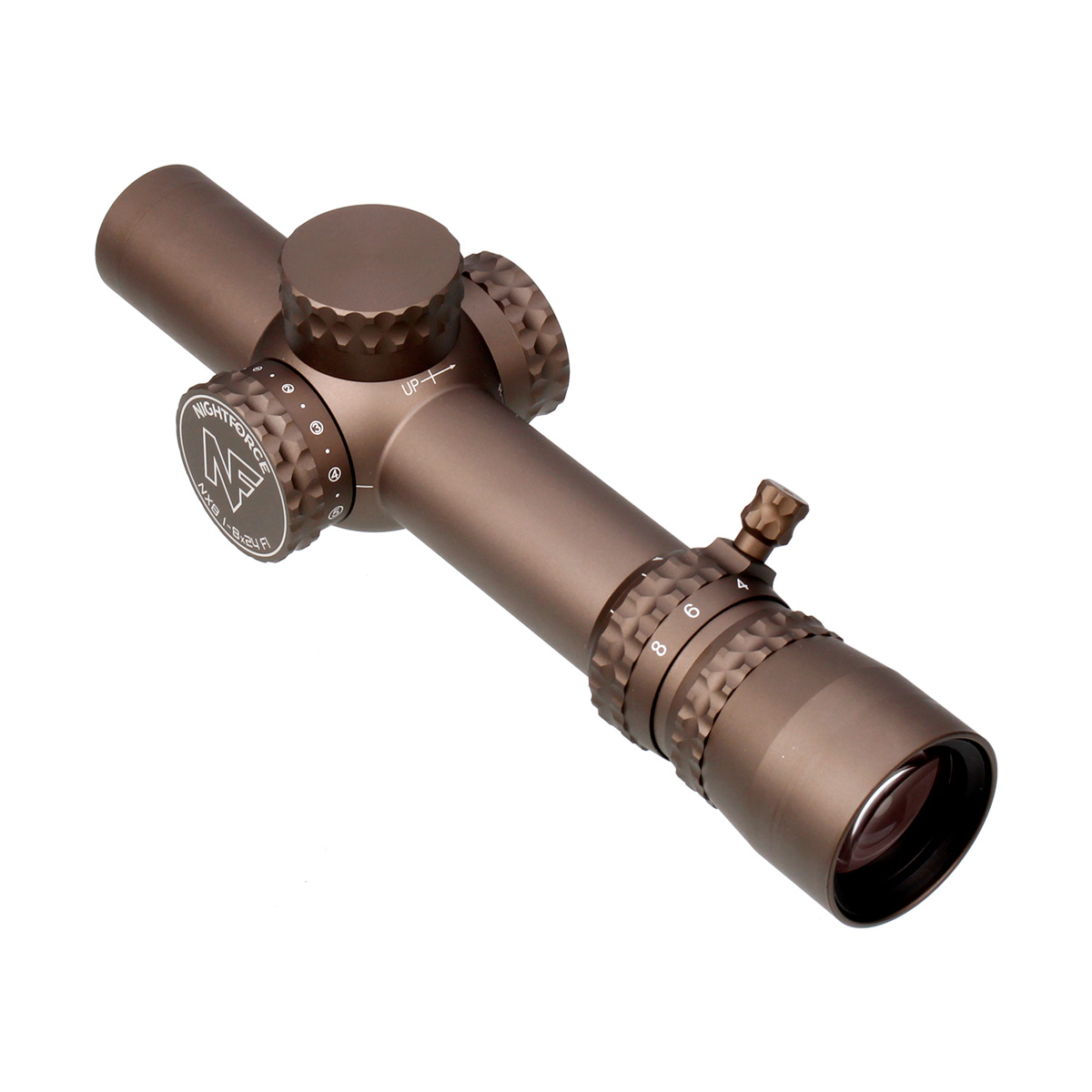 Nightforce NX8 1-8x24 F1 Capped E/W Dark Earth | Nightforce NX8